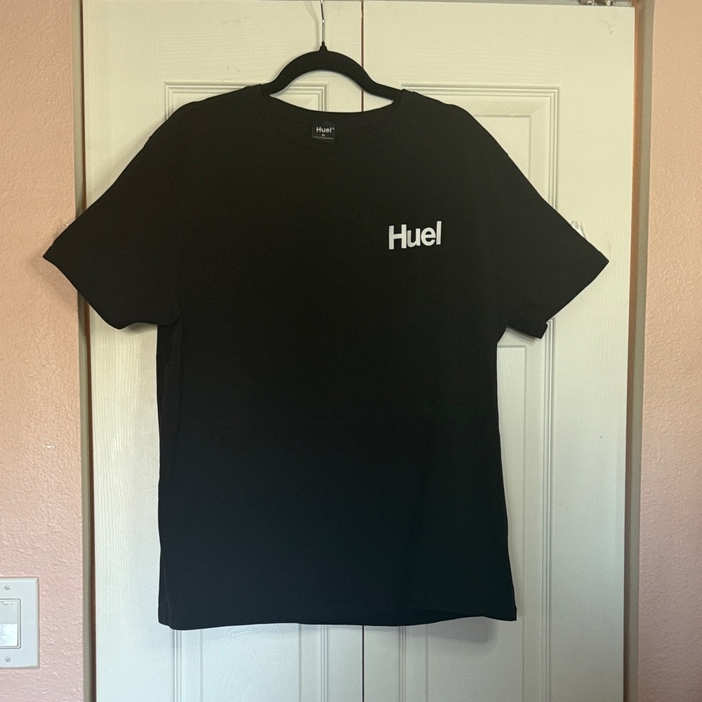 HUEL Classic Mens Black Short Sleeve Tee size XL